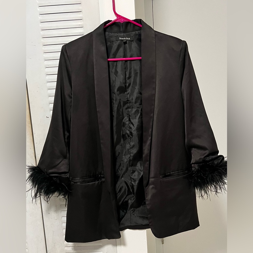 Feather blazer from local boutique
